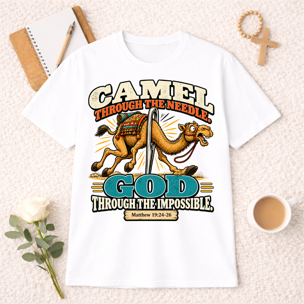 Camel Through The Needle. God Through The Impossible T-shirt