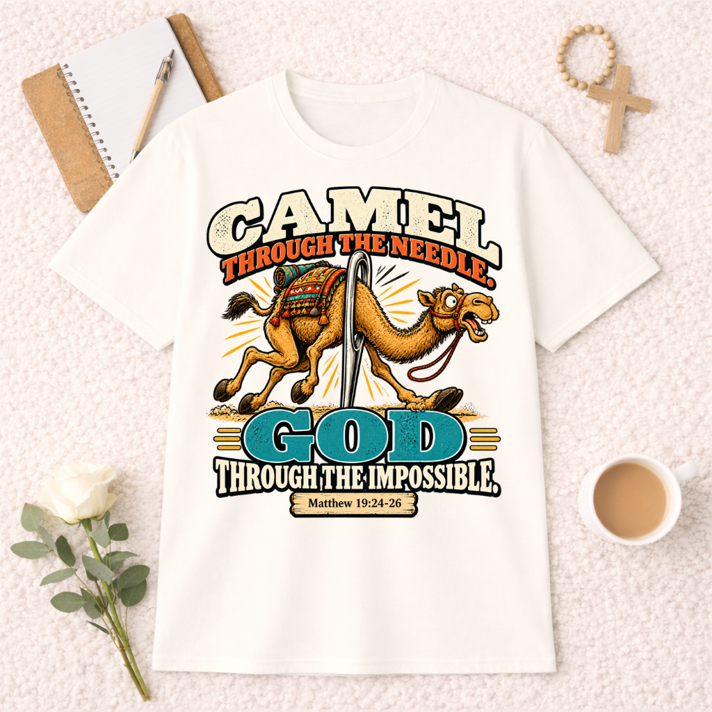 Camel Through The Needle. God Through The Impossible T-shirt