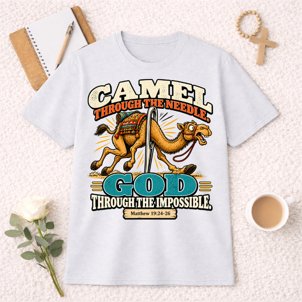 Camel Through The Needle. God Through The Impossible T-shirt