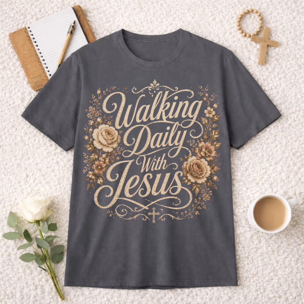 Walking Daily With Jesus T-shirt