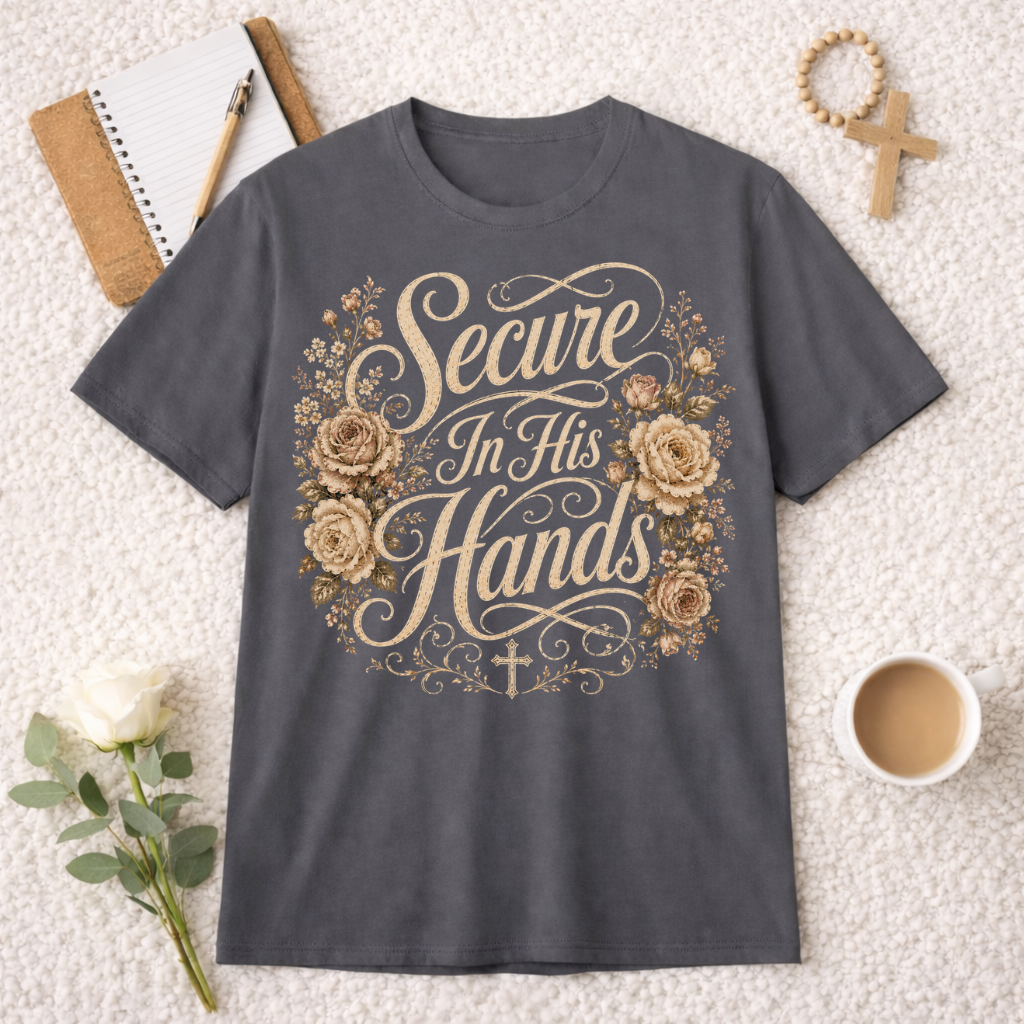 Secure in His Hands T-shirt