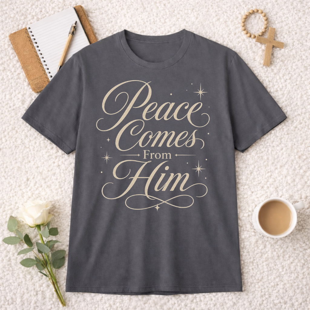 Peace Comes From Him T-shirt