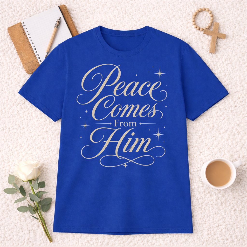 Peace Comes From Him T-shirt