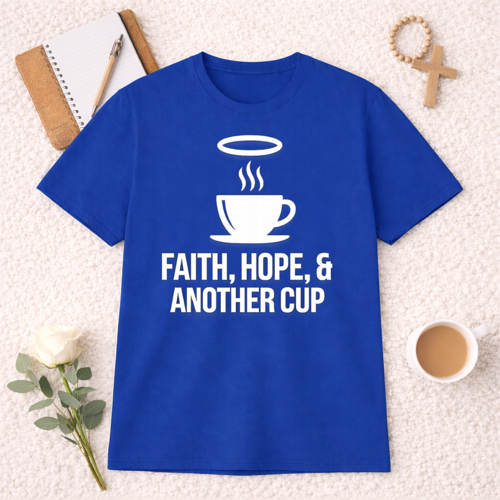 Faith, Hope, and Another Cup T-shirt