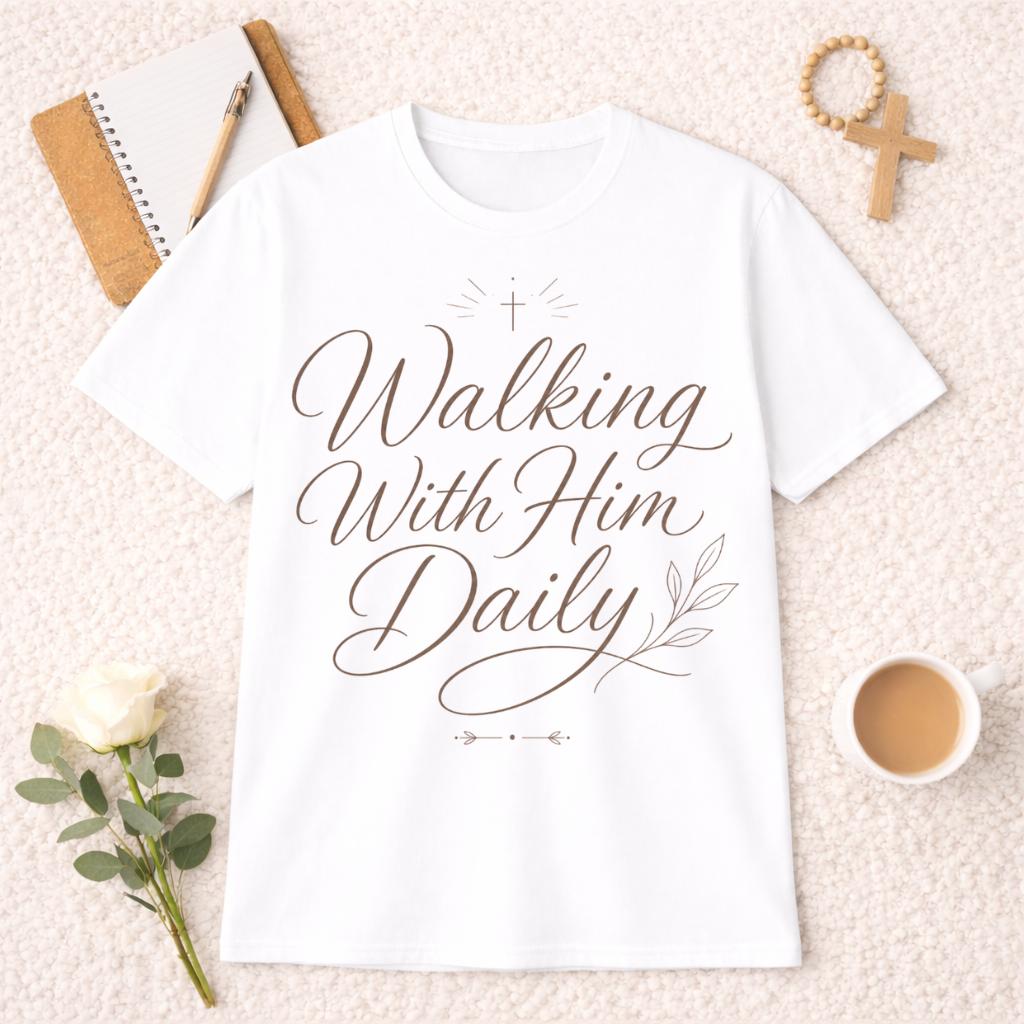 Walking With Him Daily T-Shirt