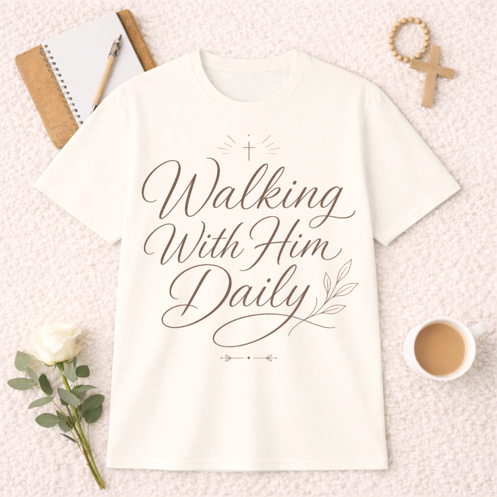 Walking With Him Daily T-Shirt