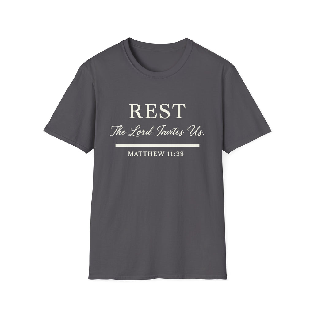 Rest. The Lord Invites Us T-shirt