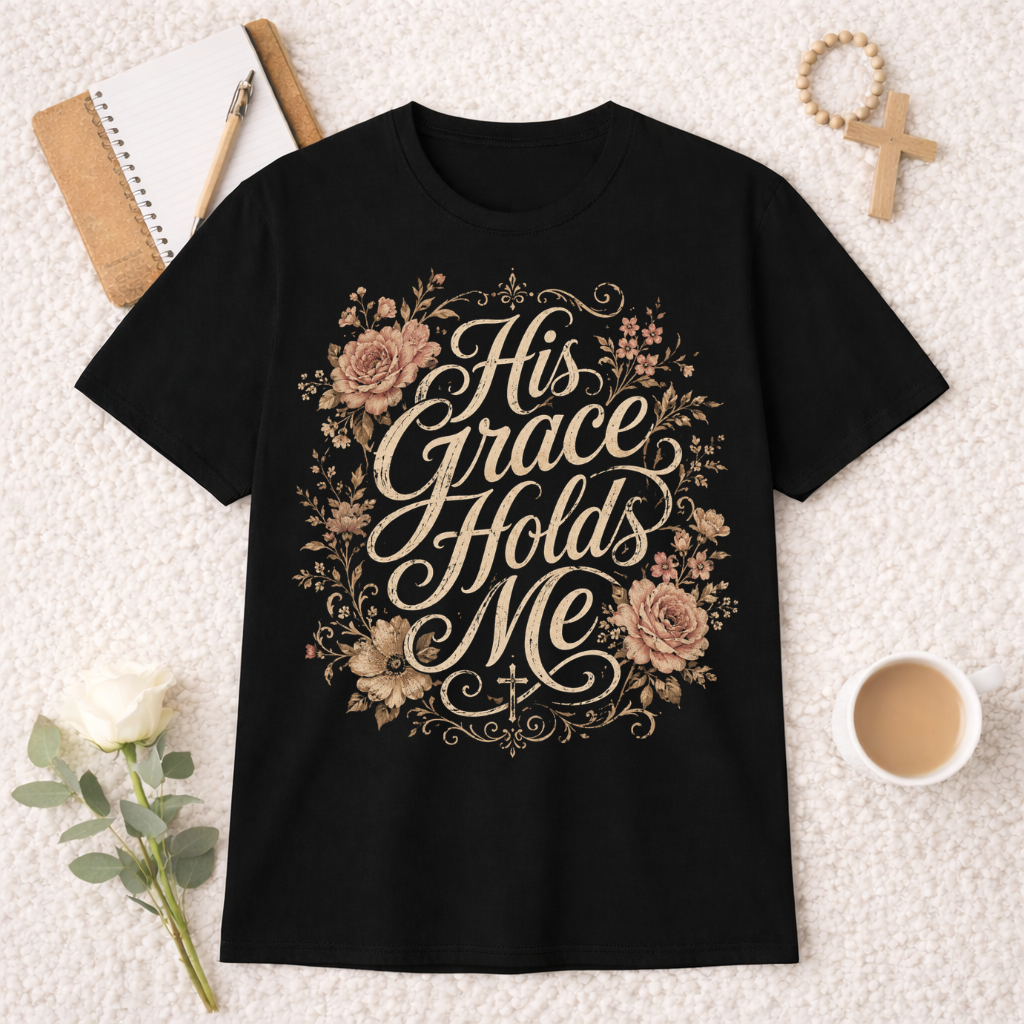 His Grace Holds Me T-shirt