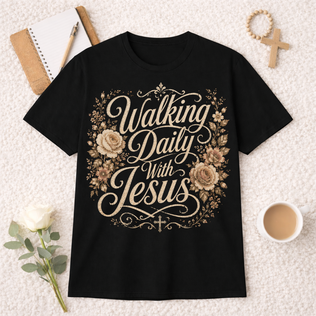 Walking Daily With Jesus T-shirt