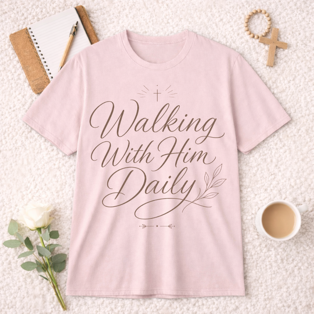 Walking With Him Daily T-Shirt